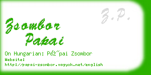 zsombor papai business card